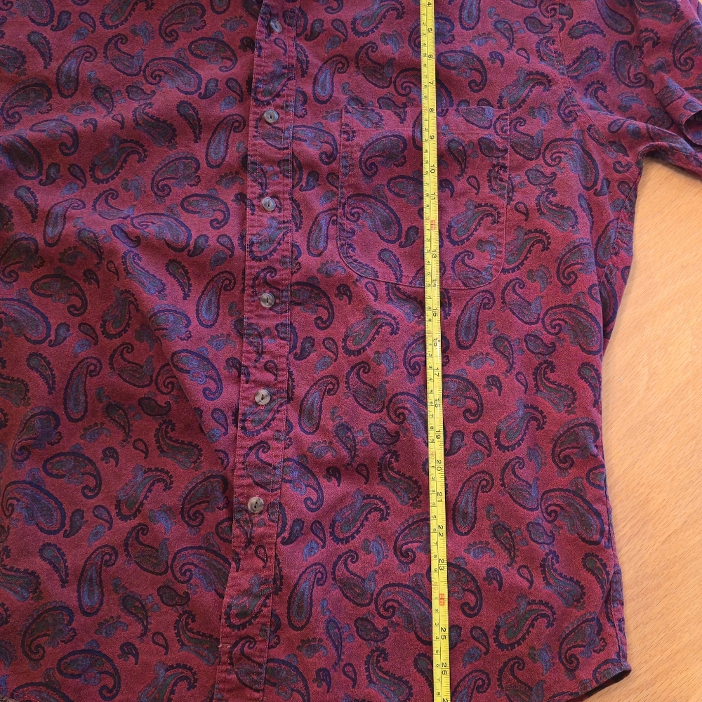 Ralph Lauren Red Paisley Casual Shirt size large - Picture 6 of 8
